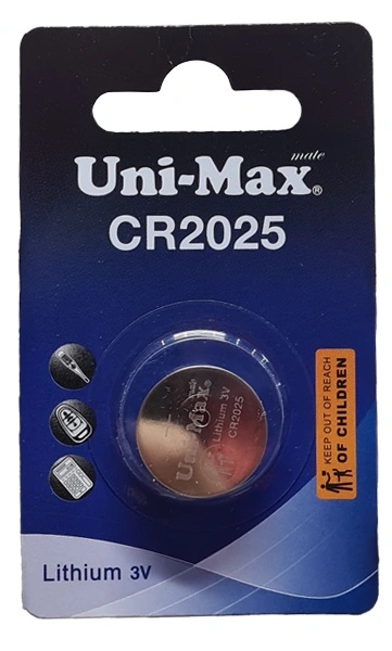 باتری سکهای لیتیومی CR2025 تک عددی یونیمکس